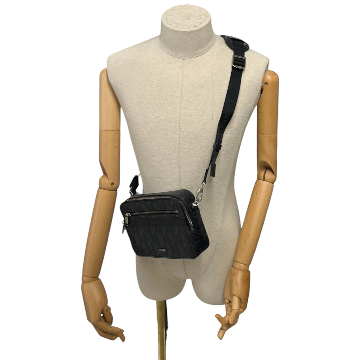 Men's CD Diamond Safari Messenger Bag Black - Photo 2