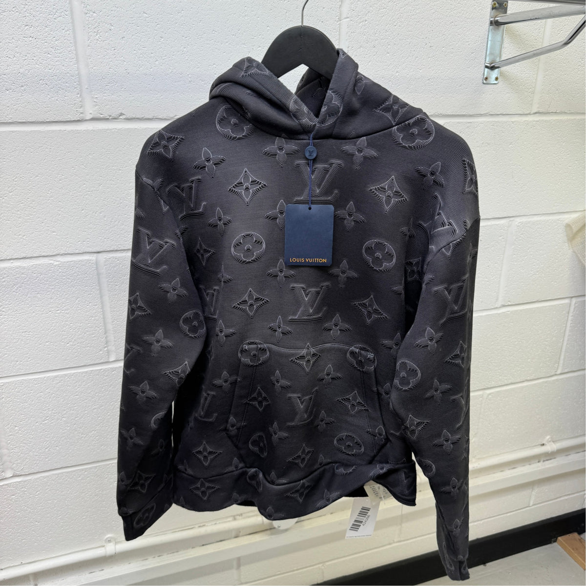 Men's Monogram Shadow Hoodie Black Size M - Photo 7