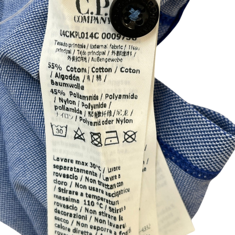 C.P. Company Men's Logo Patch Polo Shirt Blue Size S