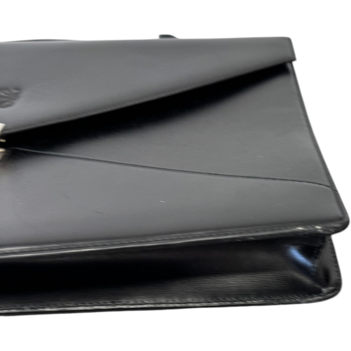 Men's Embossed Logo Briefcase Black - Photo 10