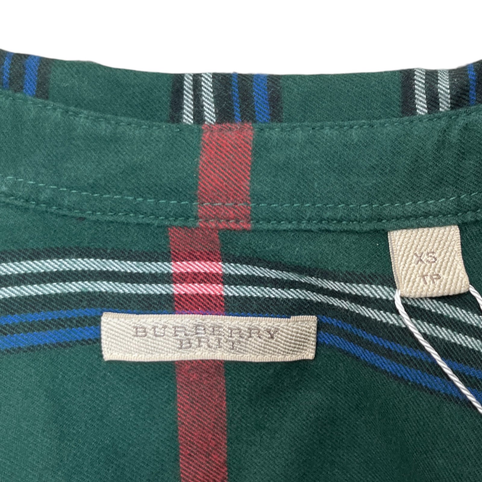 Men's Checkered Long Sleeve Shirt Green Size XS - Photo 9