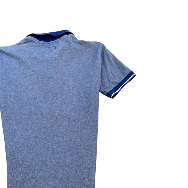 C.P. Company Men's Logo Patch Polo Shirt Blue Size S