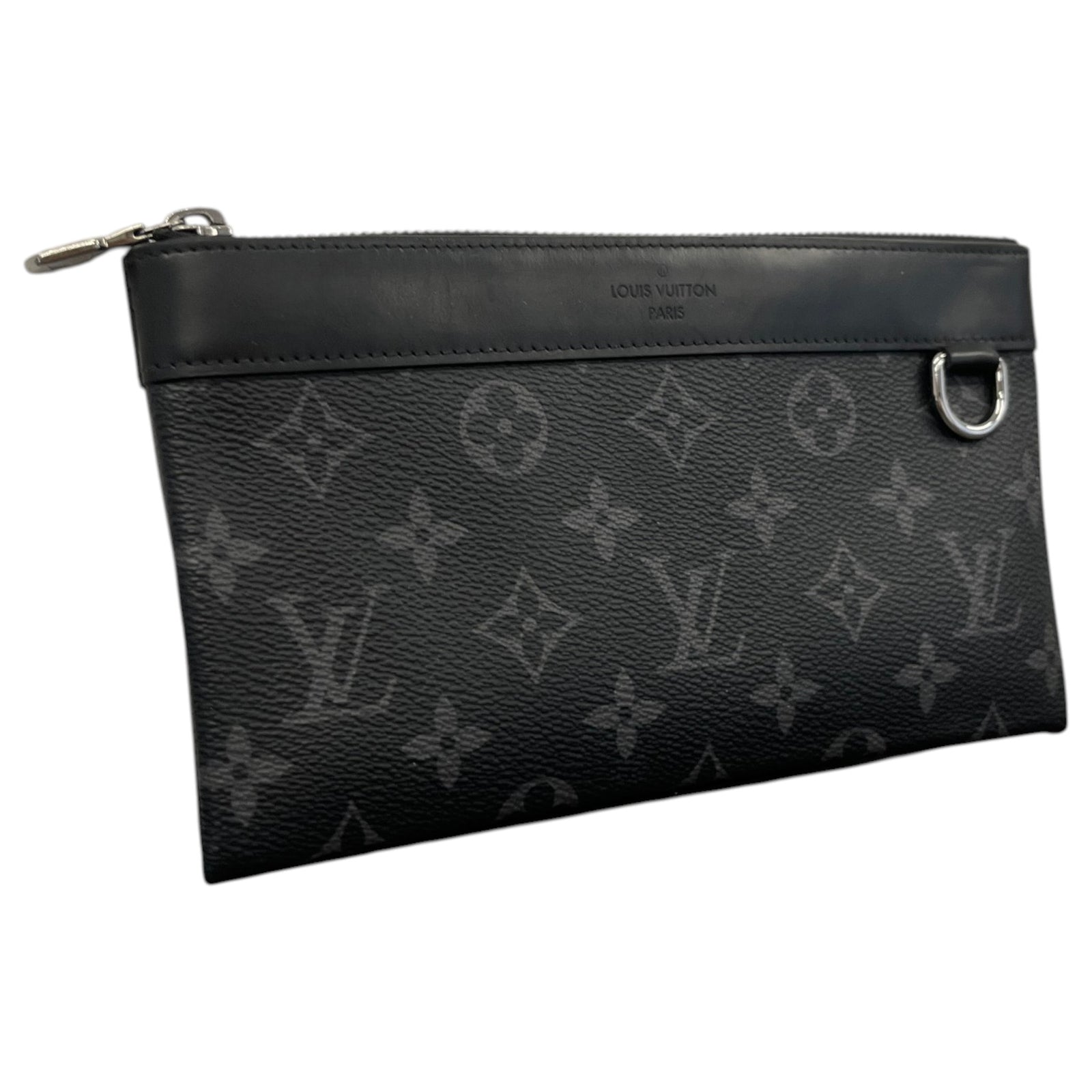 Men's Monogram Eclipse Discovery Pochette Clutch Black - Photo 3