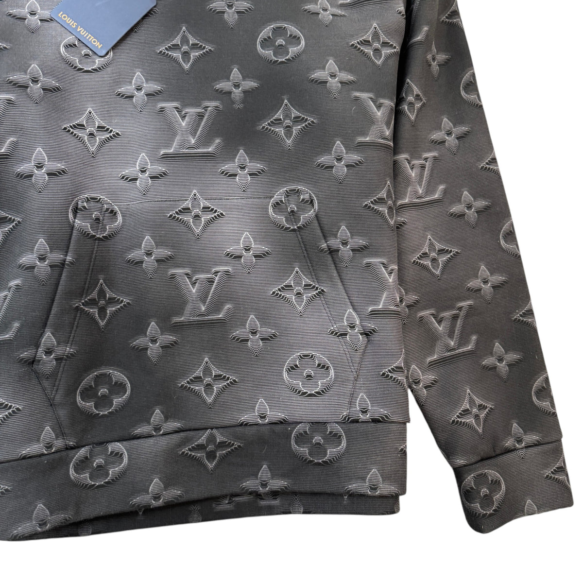 Men's Monogram Shadow Hoodie Black Size M - Photo 4