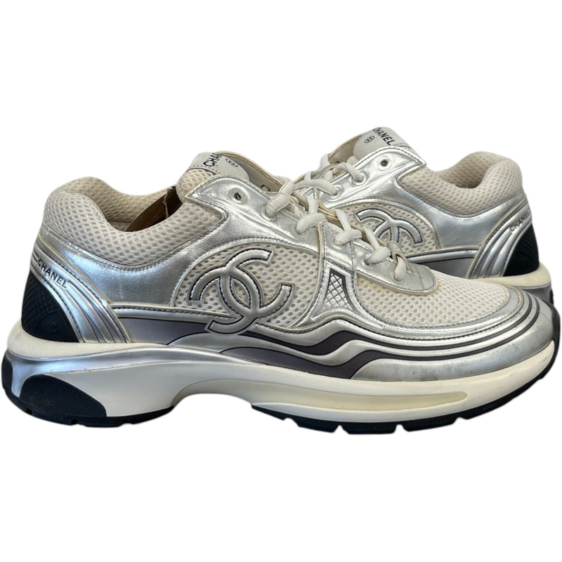 Women's Cc Metallic Runner Low Trainers Silver Size EU 41 / UK 8