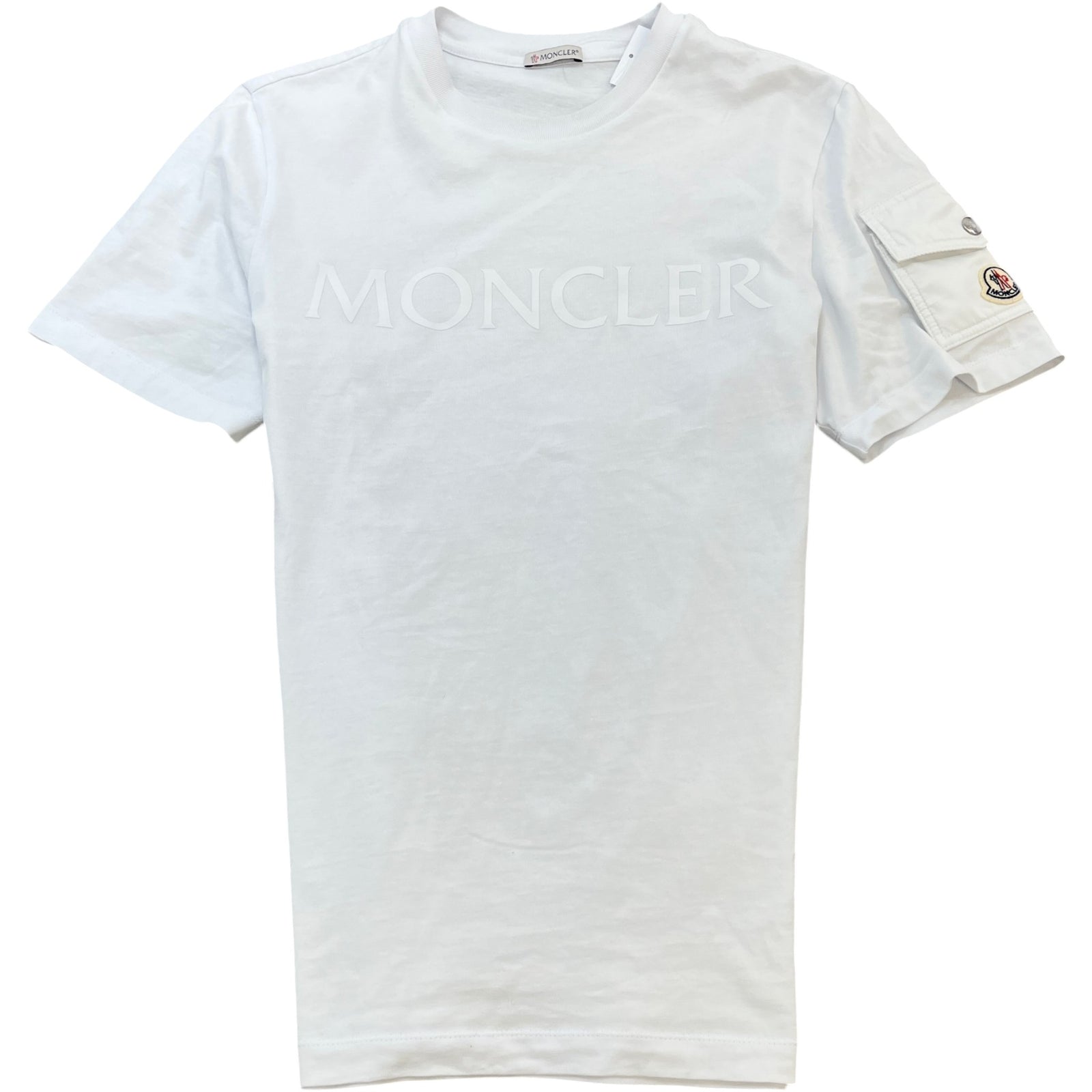 Moncler Men's Logo Print T-Shirt White Size L - Photo 1