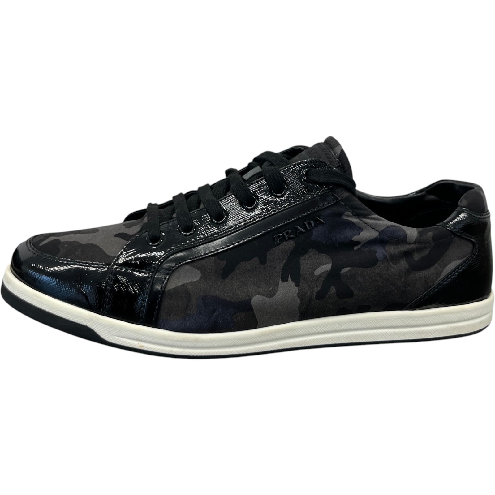 Prada Women's Camoflague Low Trainers Black Size 8 - Photo 5