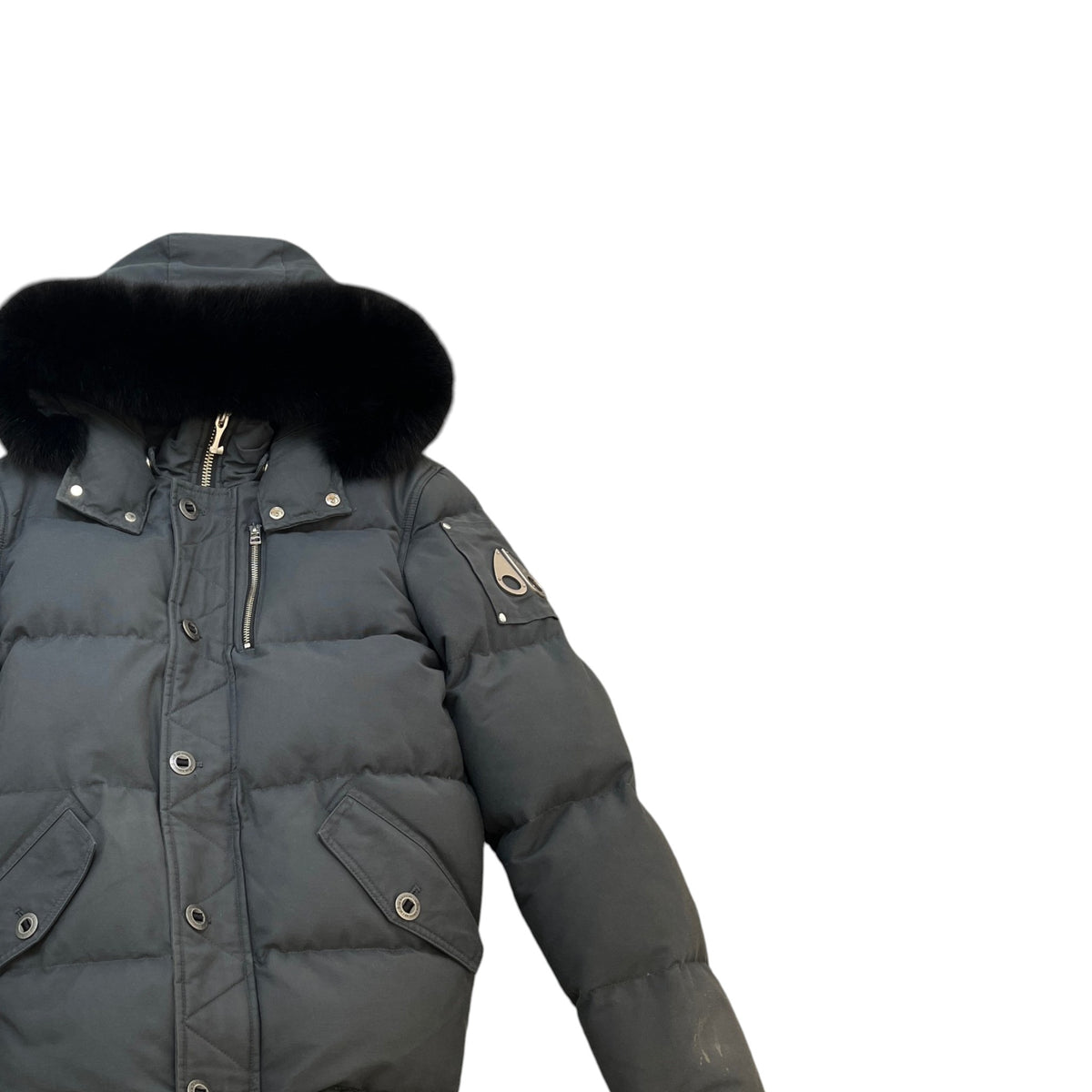 Men's 3Q Down Jacket Grey Size L - Photo 3