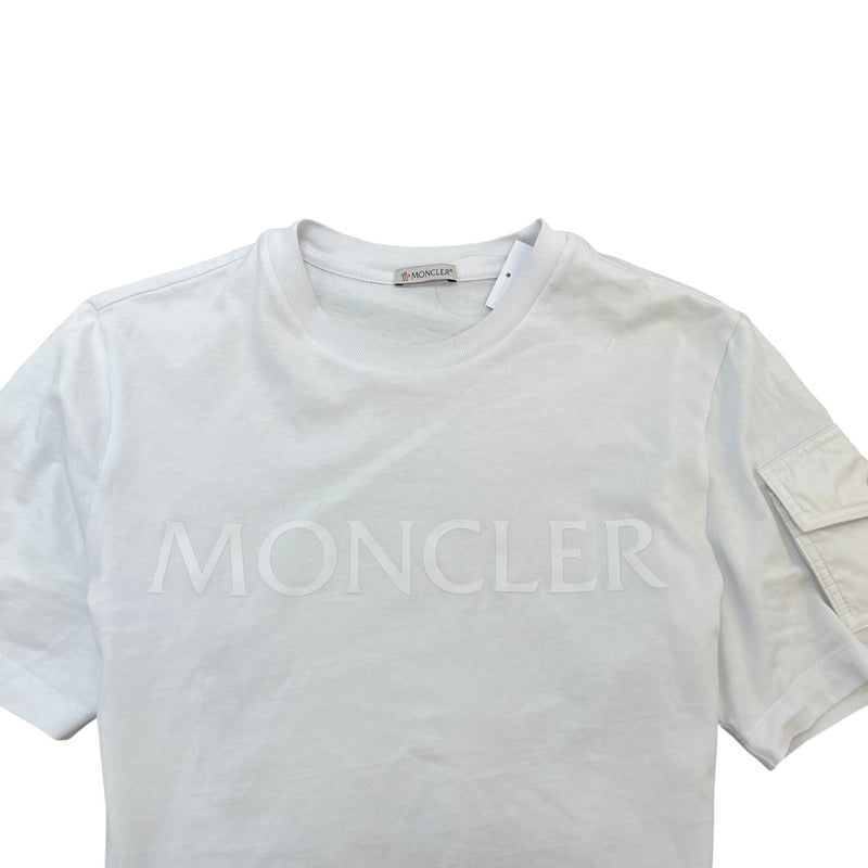 Moncler Men's Logo Print T-Shirt White Size L