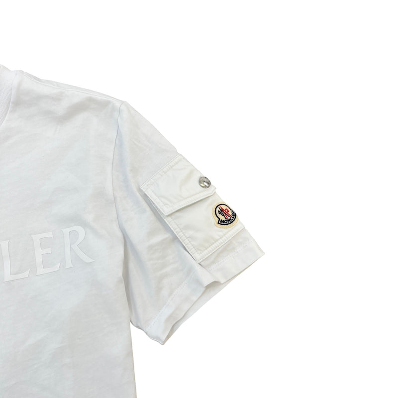Moncler Men's Logo Print T-Shirt White Size L