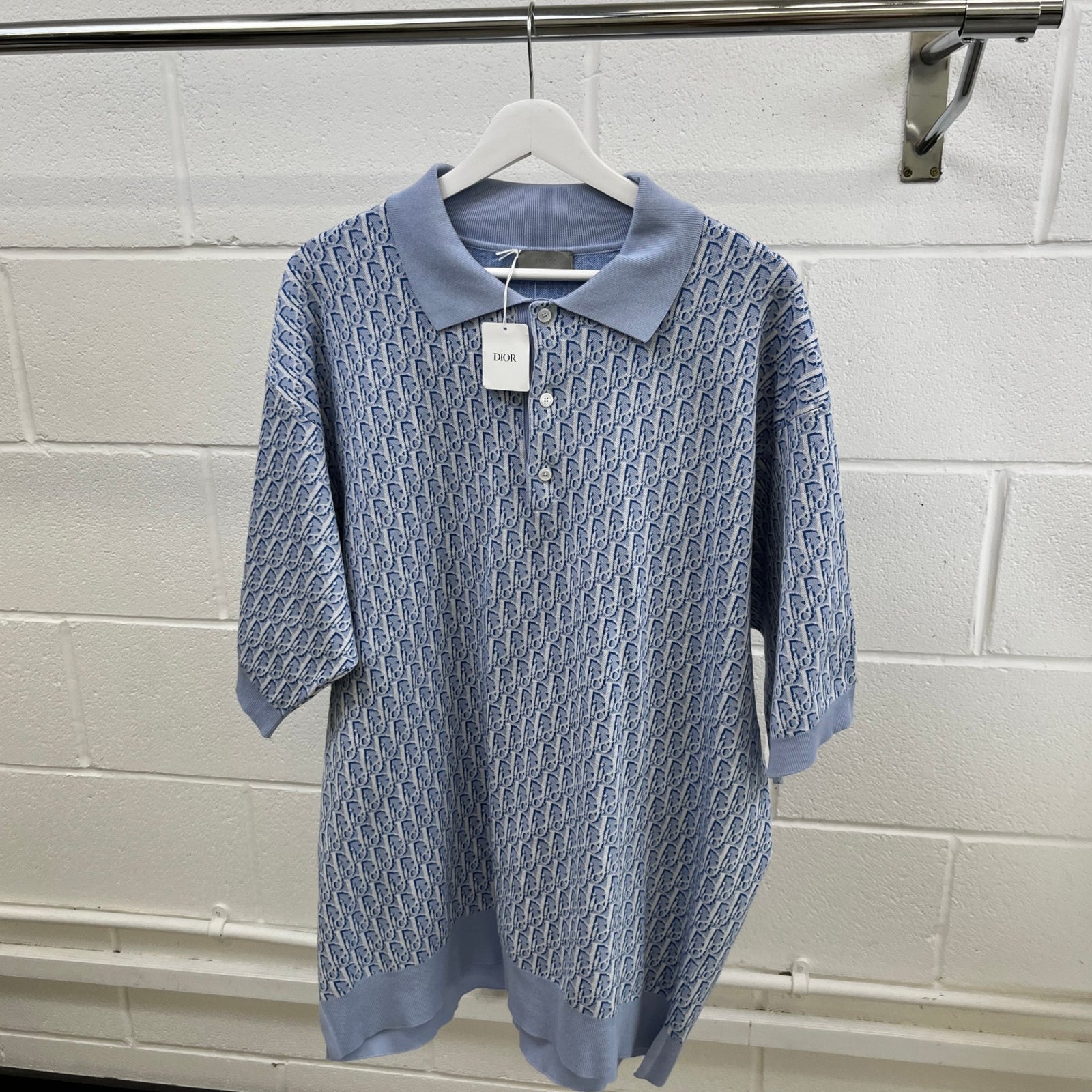 Men's Oblique Polo Shirt Blue Size XXL - Photo 11