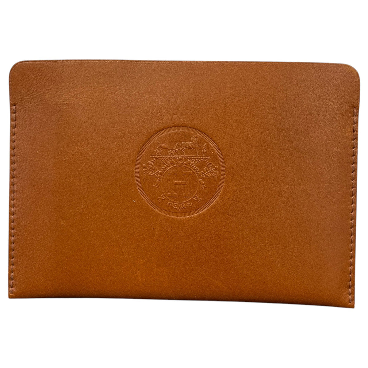 Women's Leather Logo Passport Holder Brown - Photo 1
