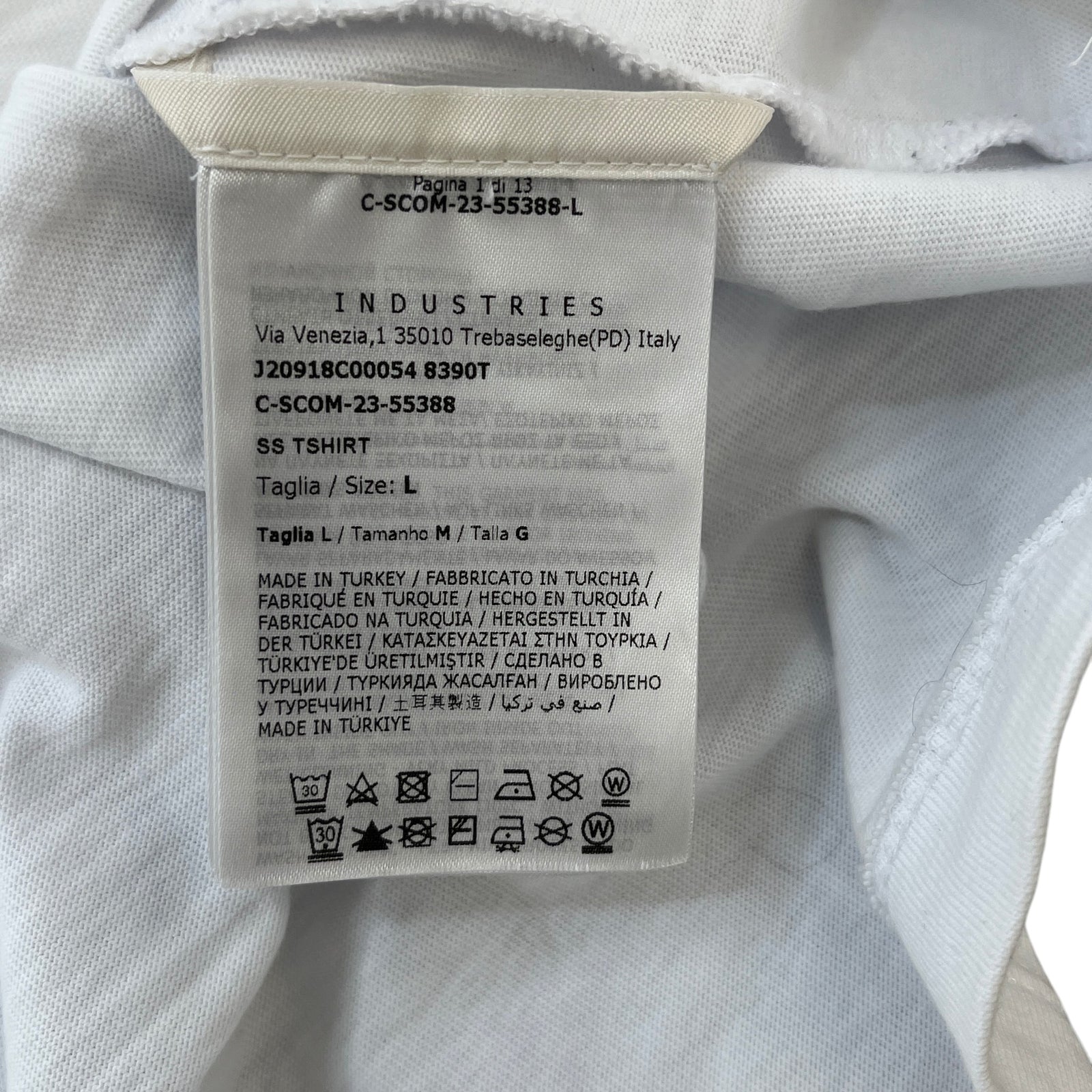 Moncler Men's Logo Print T-Shirt White Size L - Photo 7