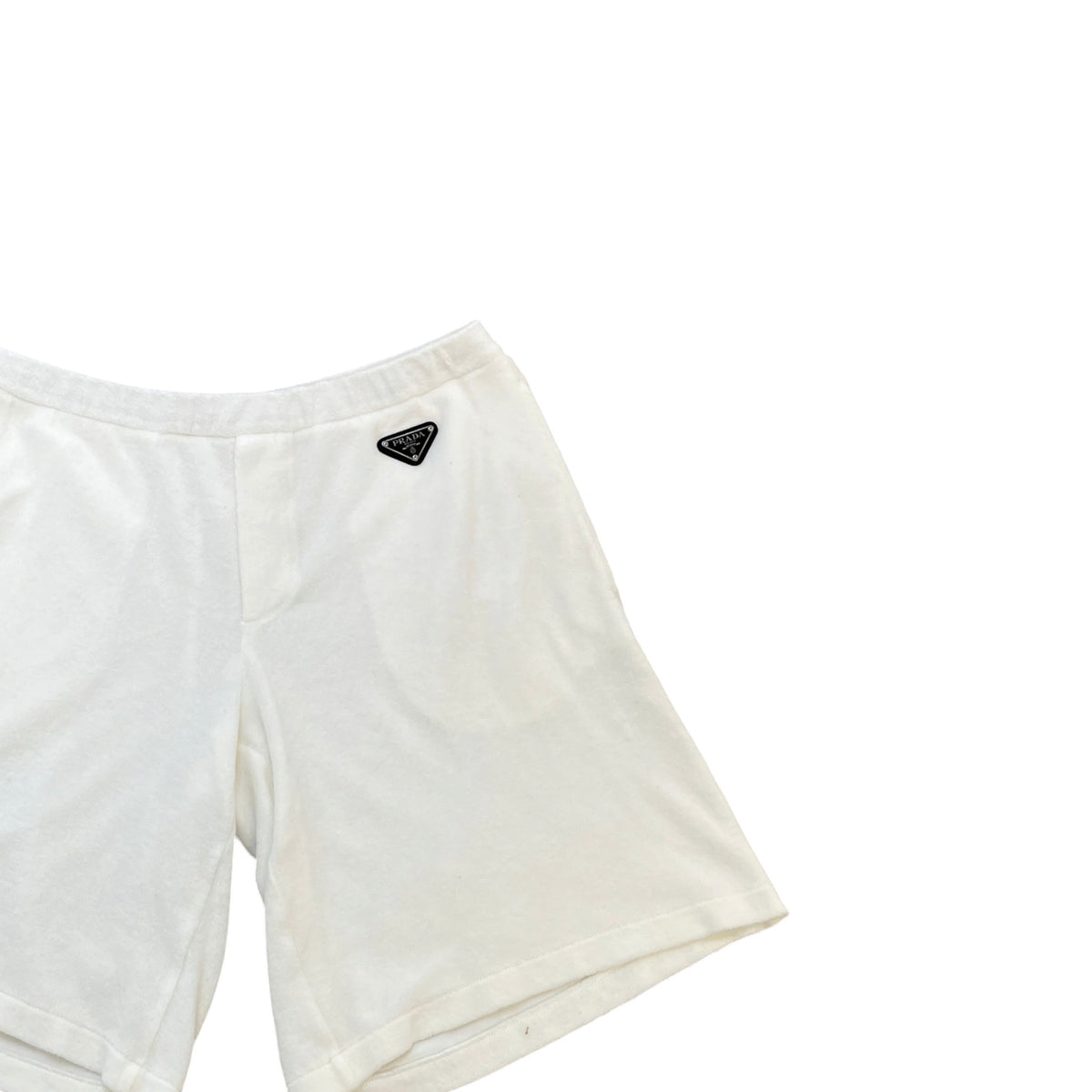 Men's Terrycloth Bermuda Shorts White Size M / W32 - Photo 3