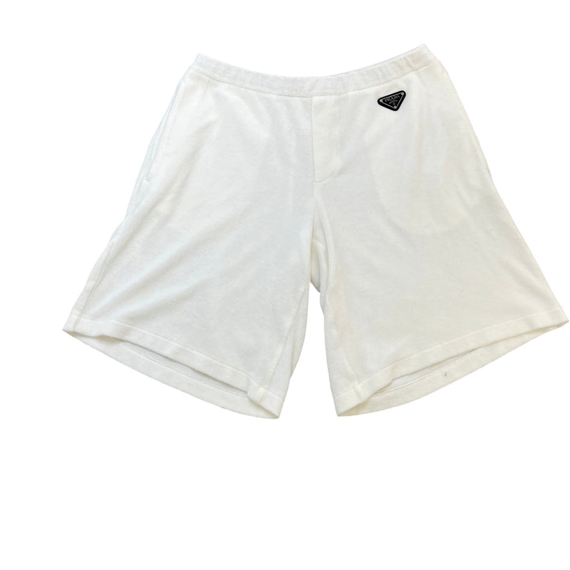 Men's Terrycloth Bermuda Shorts White Size M / W32