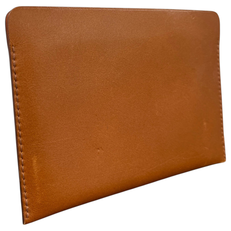 Women's Leather Logo Passport Holder Brown
