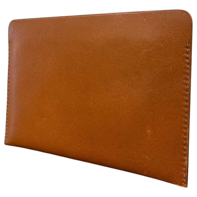 Women's Leather Logo Passport Holder Brown
