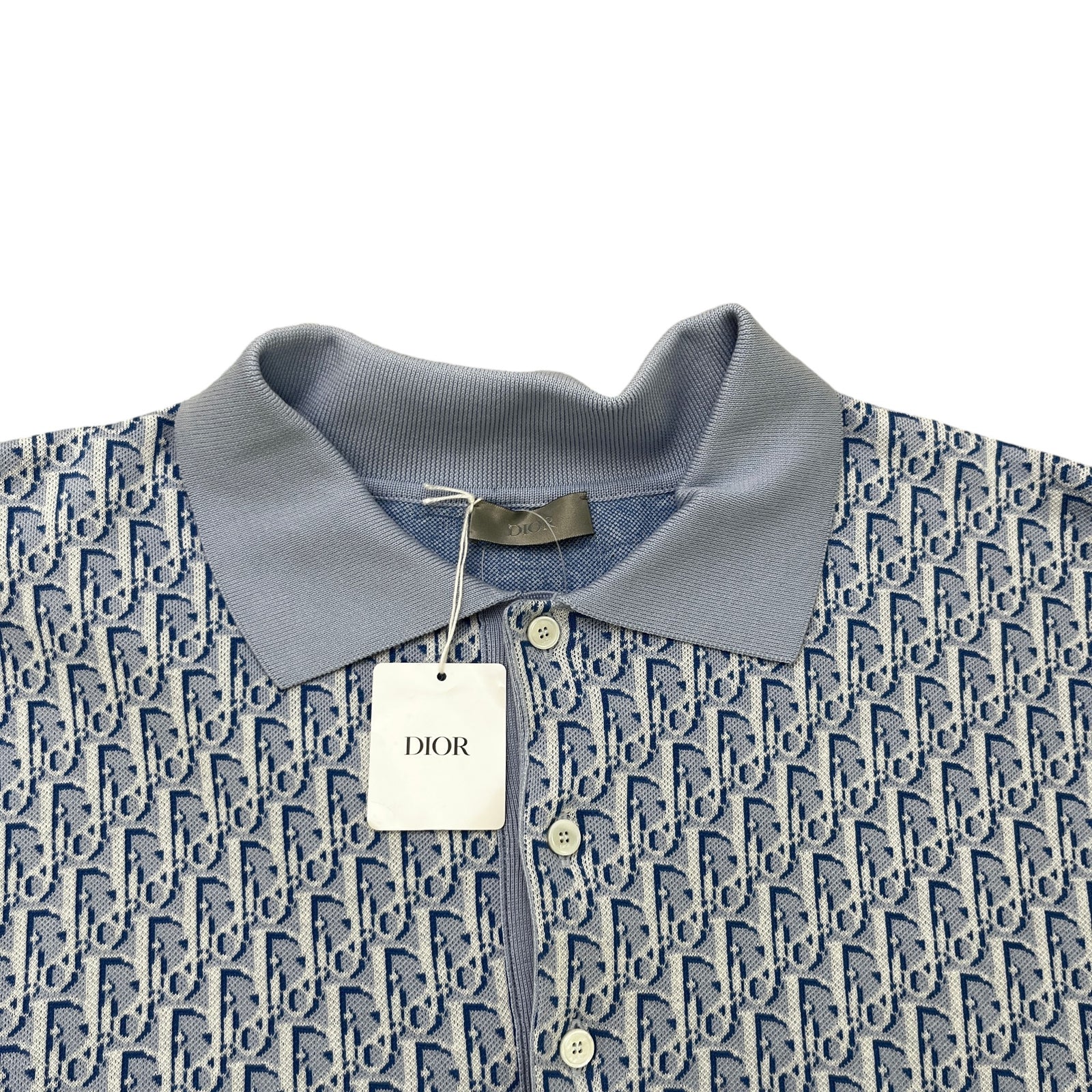 Men's Oblique Polo Shirt Blue Size XXL - Photo 6
