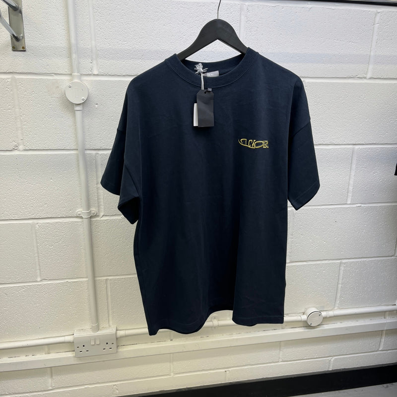 Men's X Lewis Hamilton Embroidered Logo T-Shirt Navy Size S