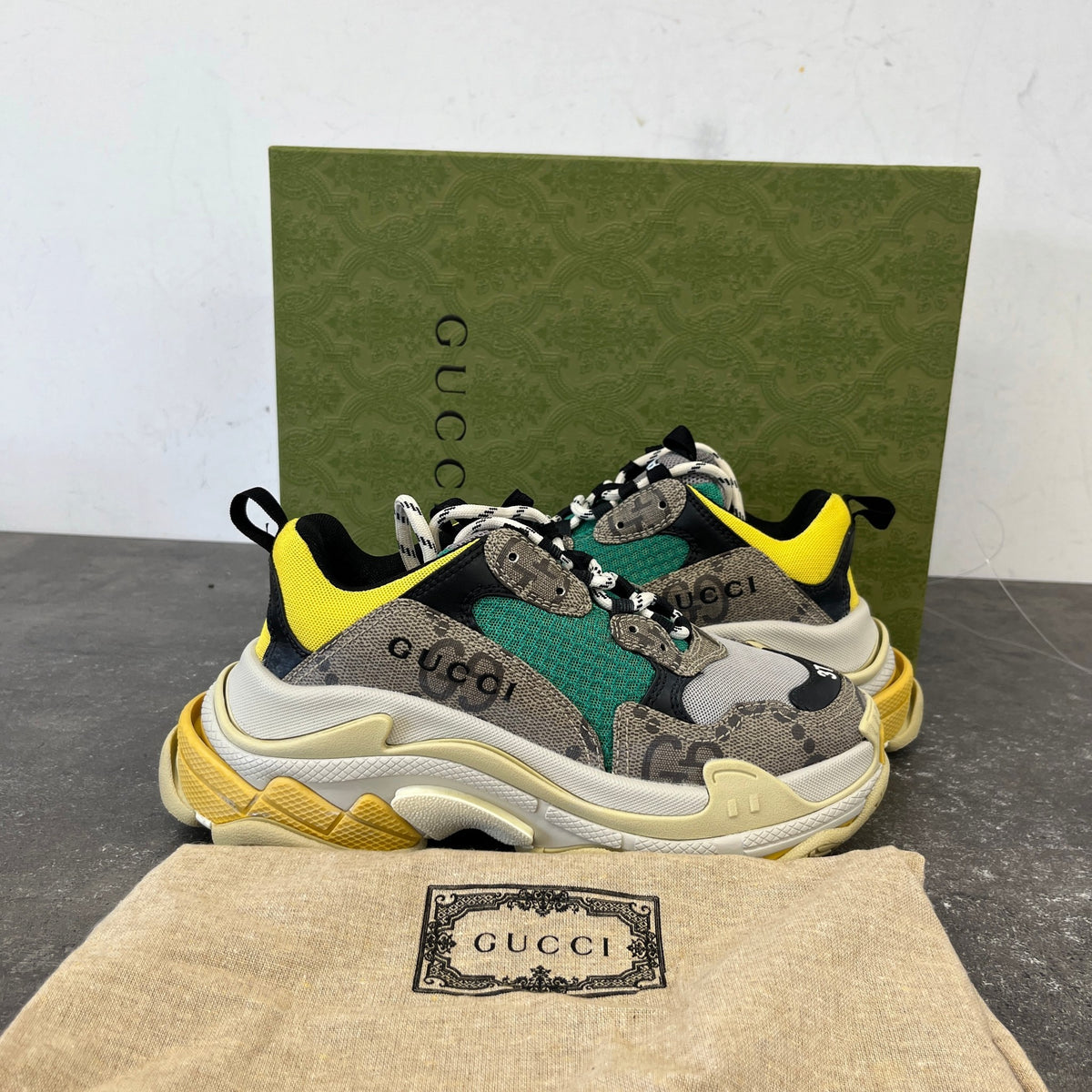Women's x Balenciaga The Hacker Project Triple S Low Trainers Brown Size UK 4 / EU 37 - Photo 12