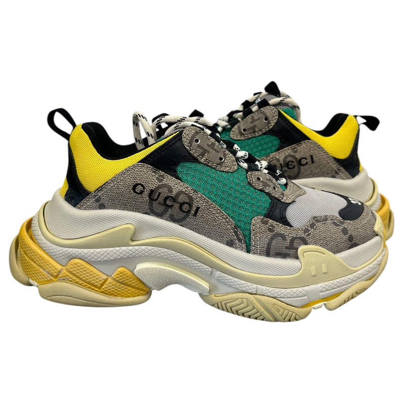 Women's x Balenciaga The Hacker Project Triple S Low Trainers Brown Size UK 4 / EU 37