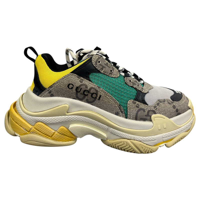 Women's x Balenciaga The Hacker Project Triple S Low Trainers Brown Size UK 4 / EU 37