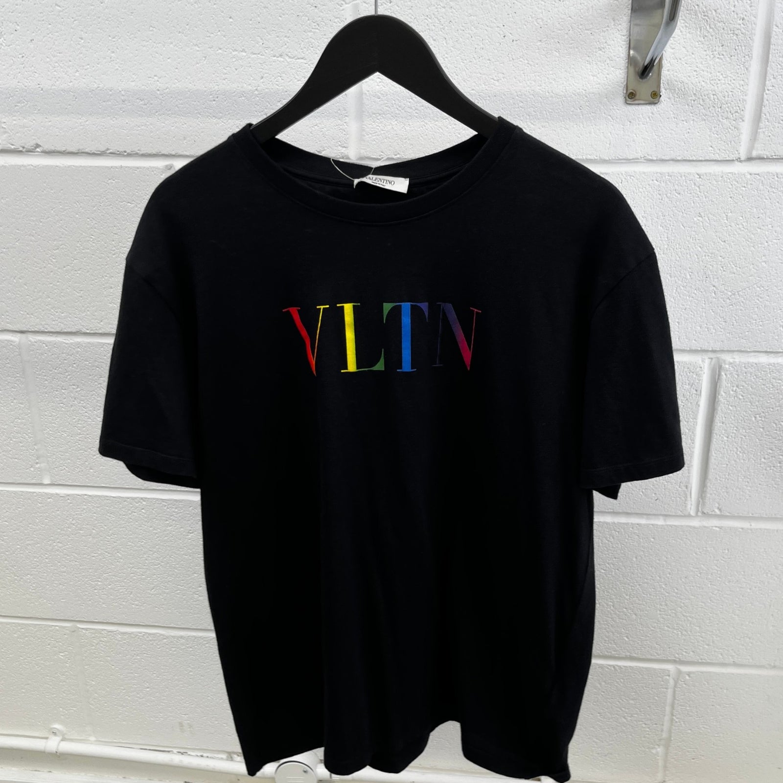 Men's Logo Print T-Shirt Black Size XL - Photo 8