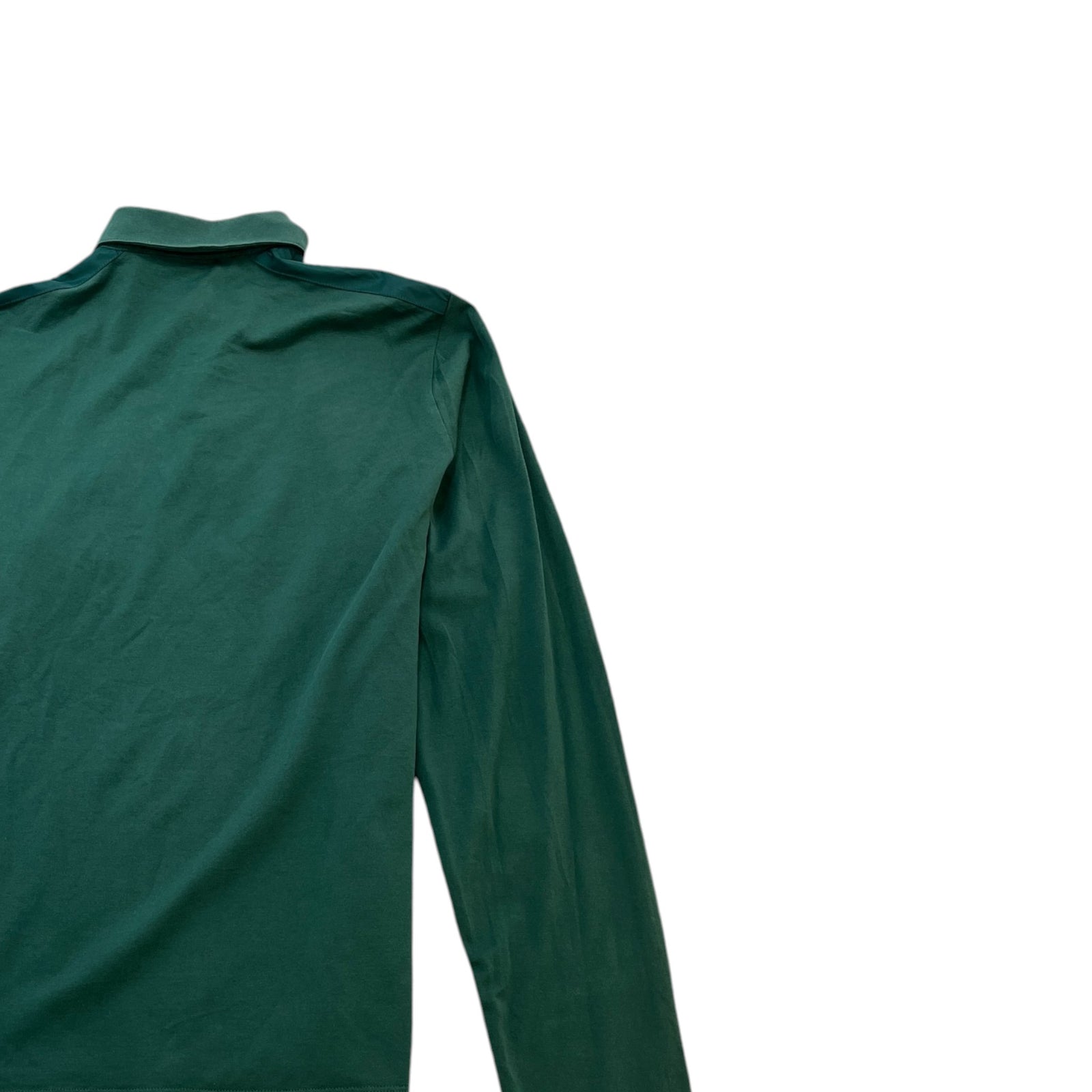 Prada Men's Logo Patch Polo Shirt Green Size M - Photo 4