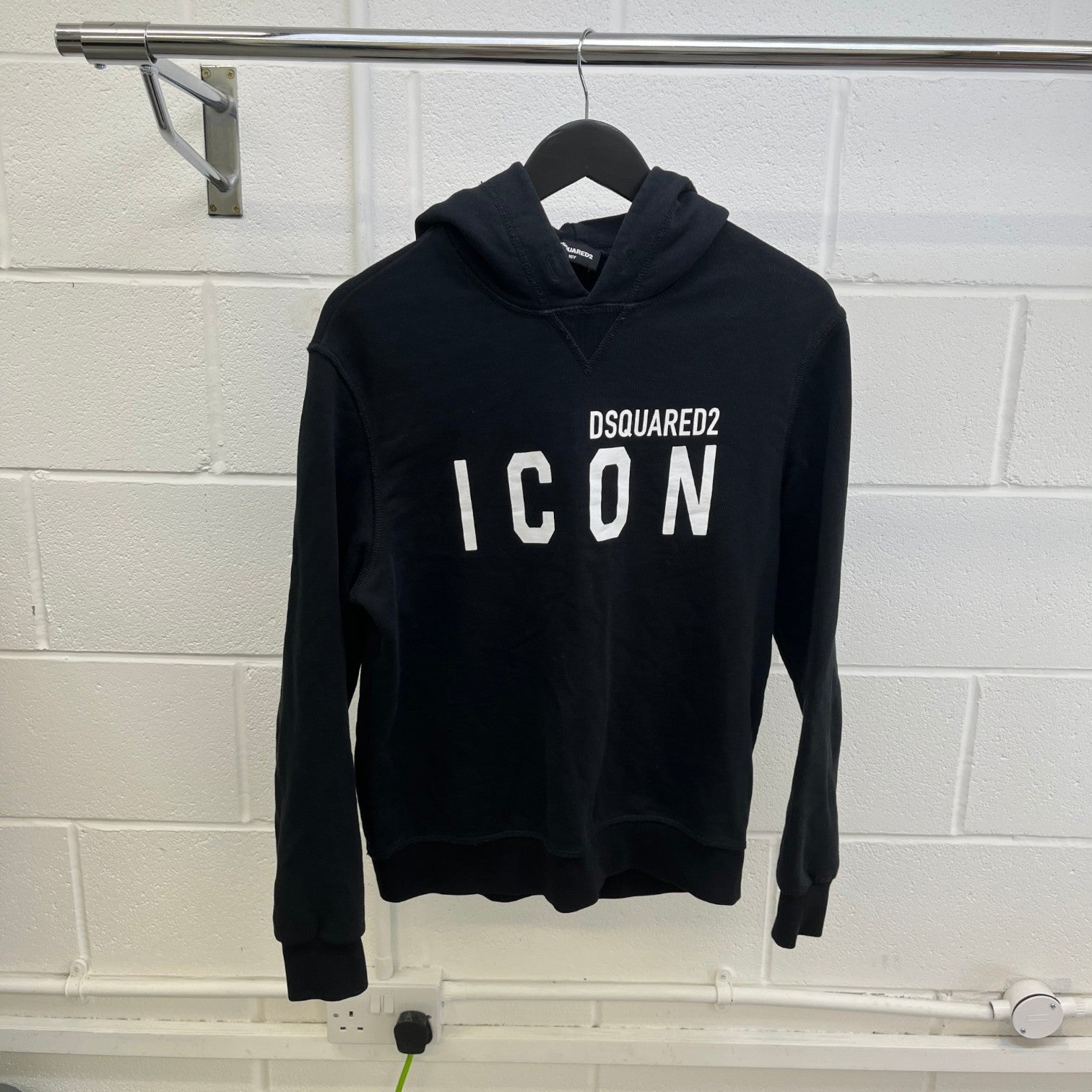Dsquared2 Men's Junior Logo Print Hoodie Black Size S - Photo 8