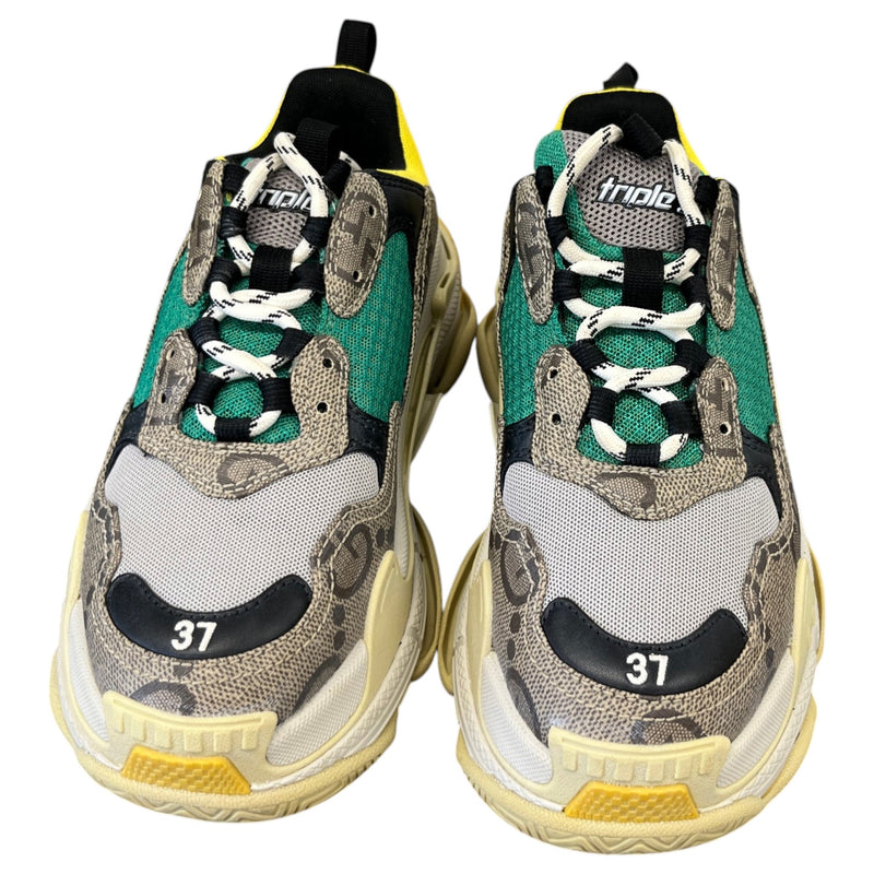 Women's x Balenciaga The Hacker Project Triple S Low Trainers Brown Size UK 4 / EU 37