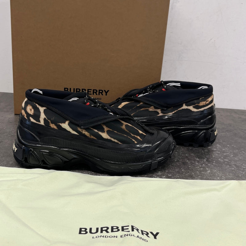 Men's Leopard Print Arthur Low Trainers Black Size UK 8 / EU 42