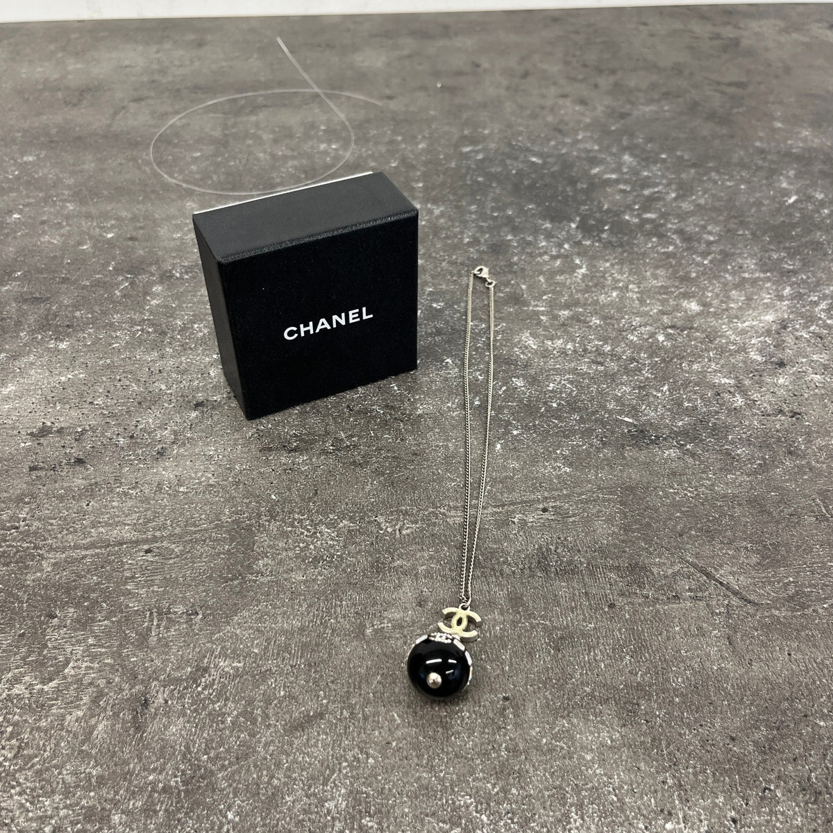 Women's CC Ball Pendent Necklace Black - Photo 9