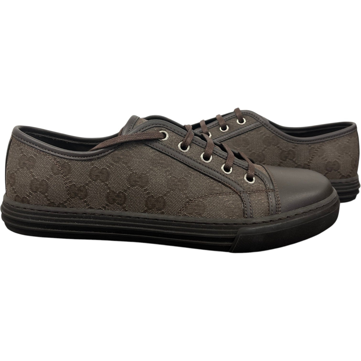 Men's Gg Supreme Low Trainers Brown Size EU 41.5 / UK 7.5 - Photo 2