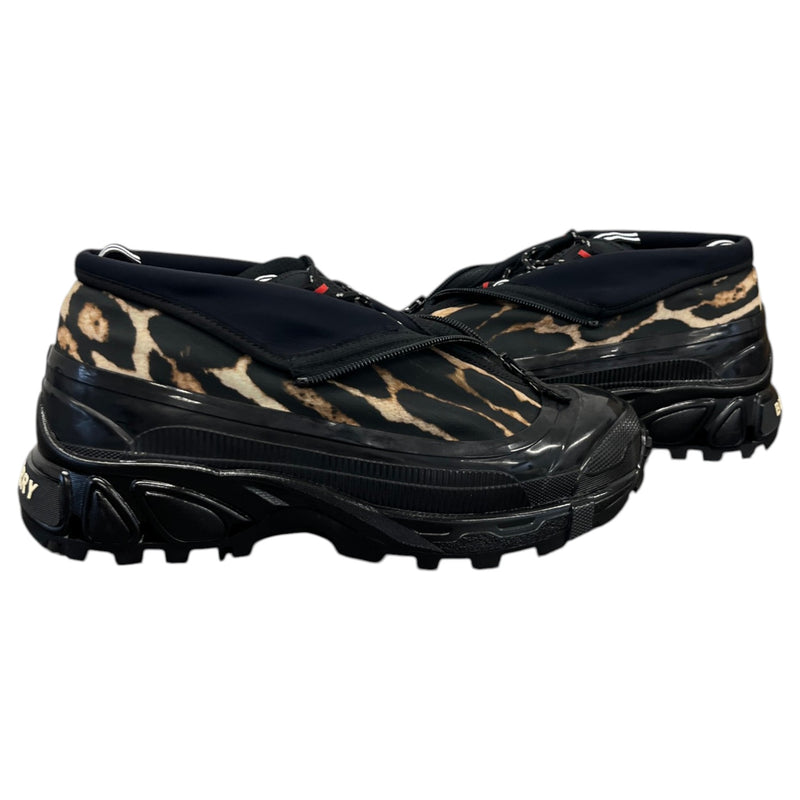 Men's Leopard Print Arthur Low Trainers Black Size UK 8 / EU 42
