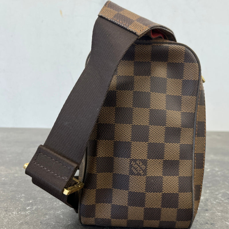 Men's Damier Ebene Geronimos Messenger Bag Brown