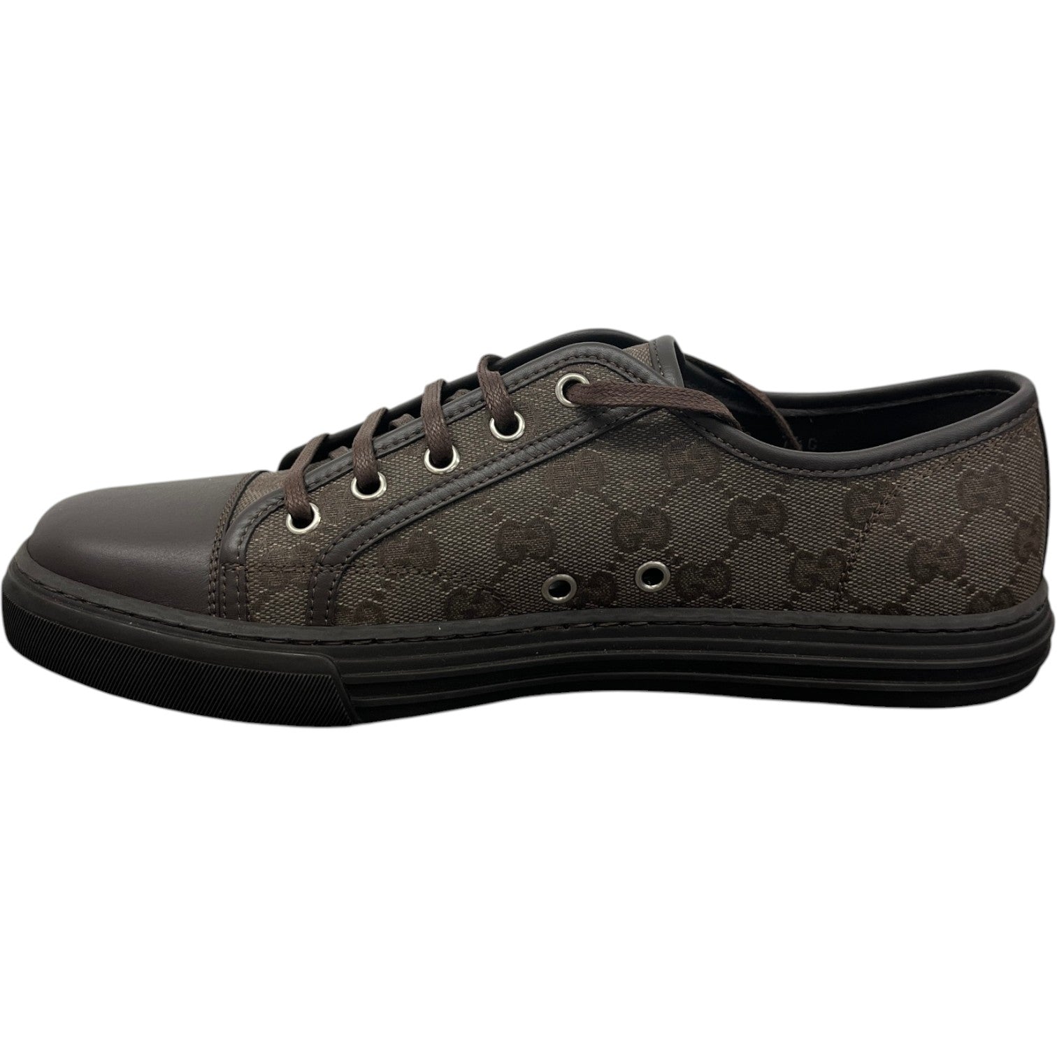 Men's Gg Supreme Low Trainers Brown Size EU 41.5 / UK 7.5 - Photo 3