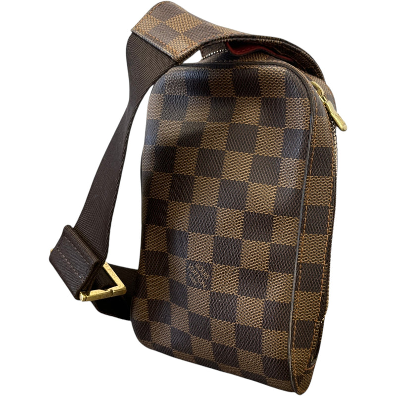 Men's Damier Ebene Geronimos Messenger Bag Brown