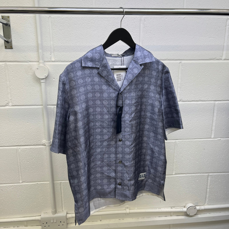 Men's Cannage Button Up Shirt Purple Size S