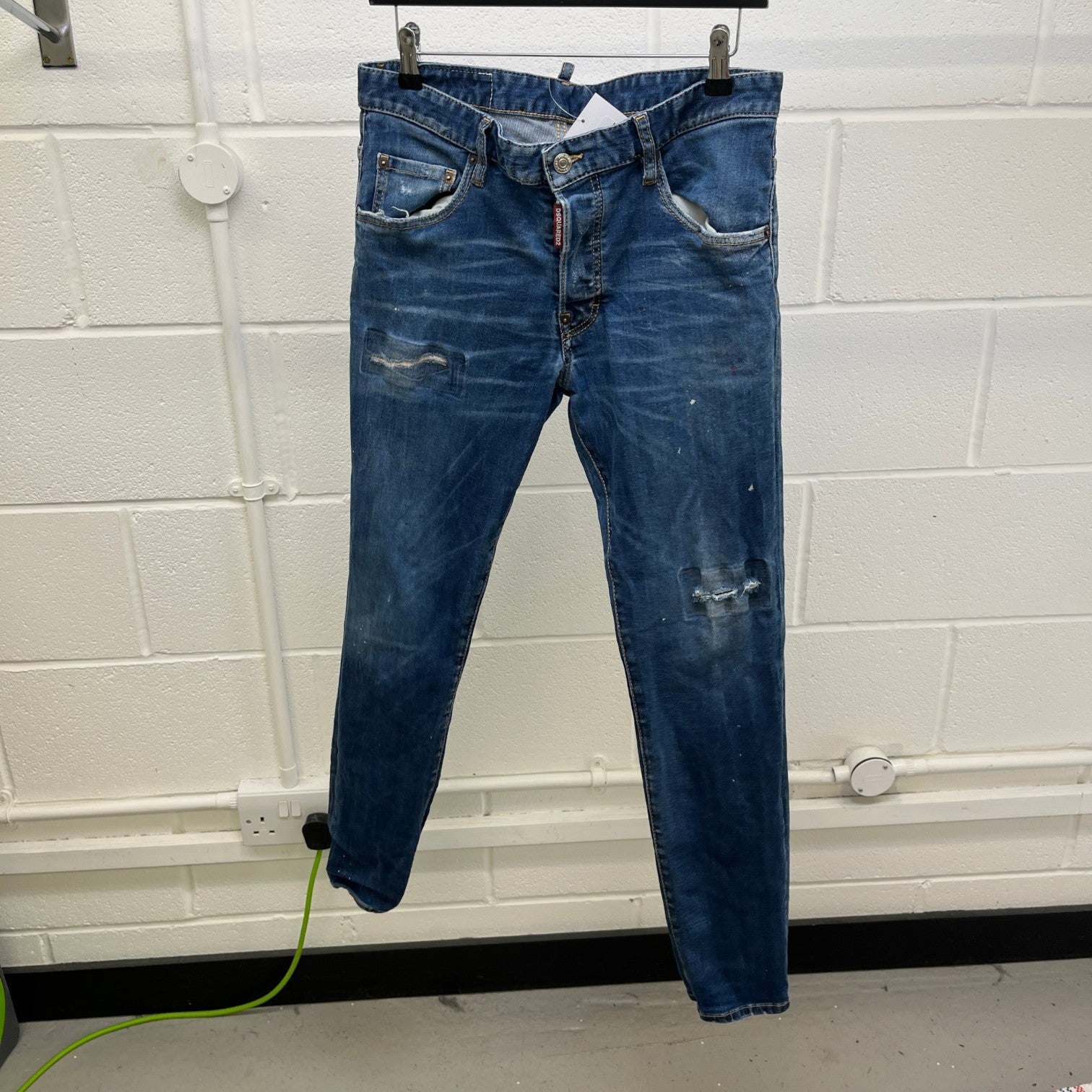 Dsquared2 Men's Bob Marley Embroidered Jeans Blue Size W34 - Photo 9