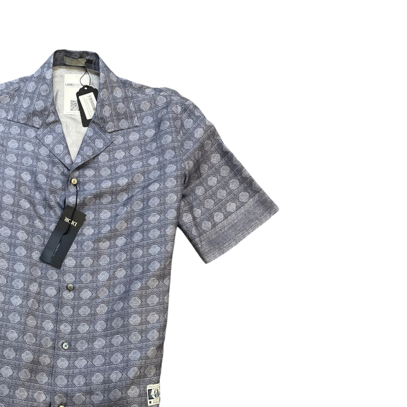 Men's Cannage Button Up Shirt Purple Size S