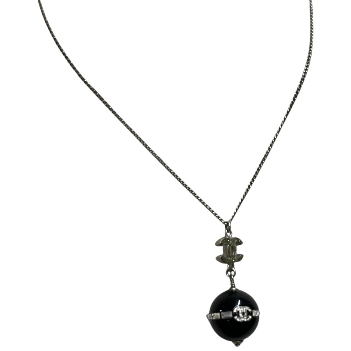 Women's CC Ball Pendent Necklace Black - Photo 6