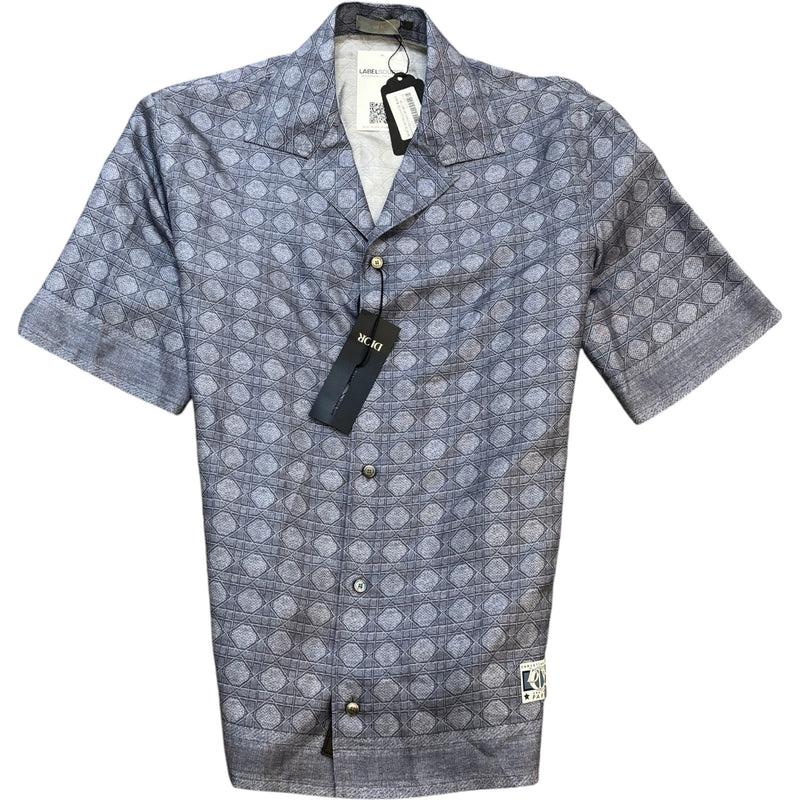 Men's Cannage Button Up Shirt Purple Size S