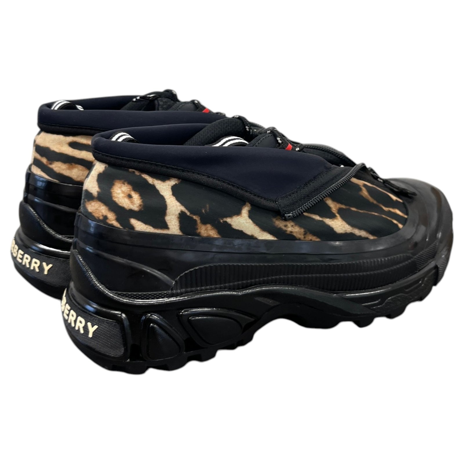 Men's Leopard Print Arthur Low Trainers Black Size UK 8 / EU 42 - Photo 8