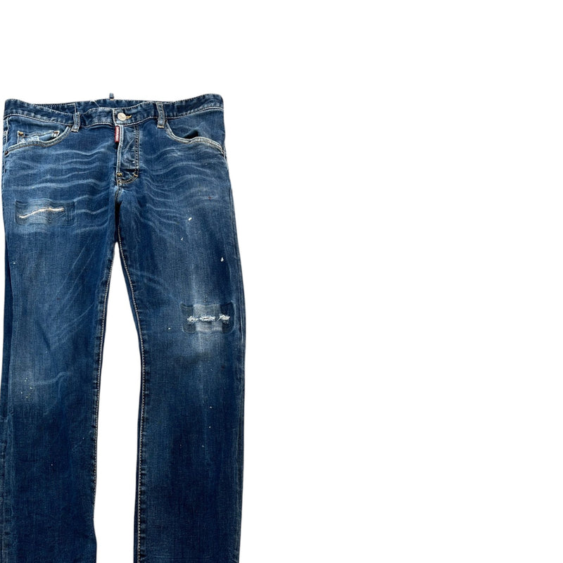 Dsquared2 Men's Bob Marley Embroidered Jeans Blue Size W34
