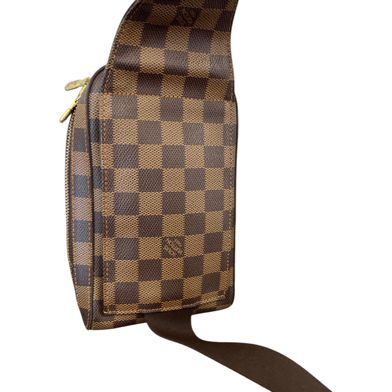 Men's Damier Ebene Geronimos Messenger Bag Brown