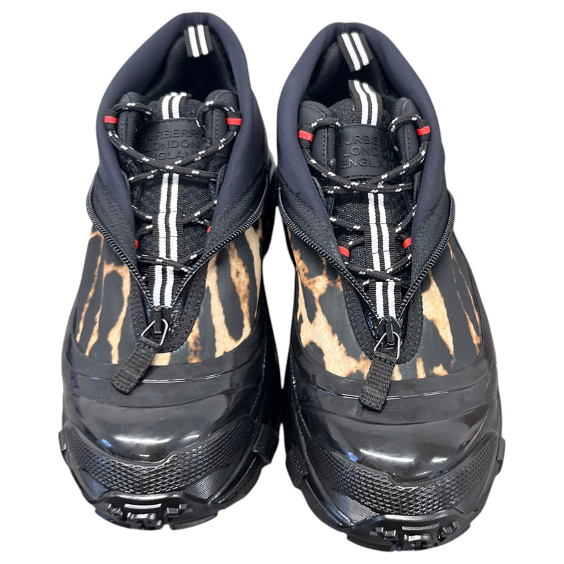 Men's Leopard Print Arthur Low Trainers Black Size UK 8 / EU 42