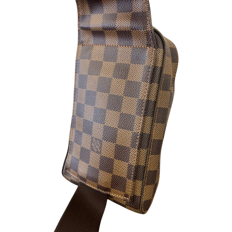 Men's Damier Ebene Geronimos Messenger Bag Brown