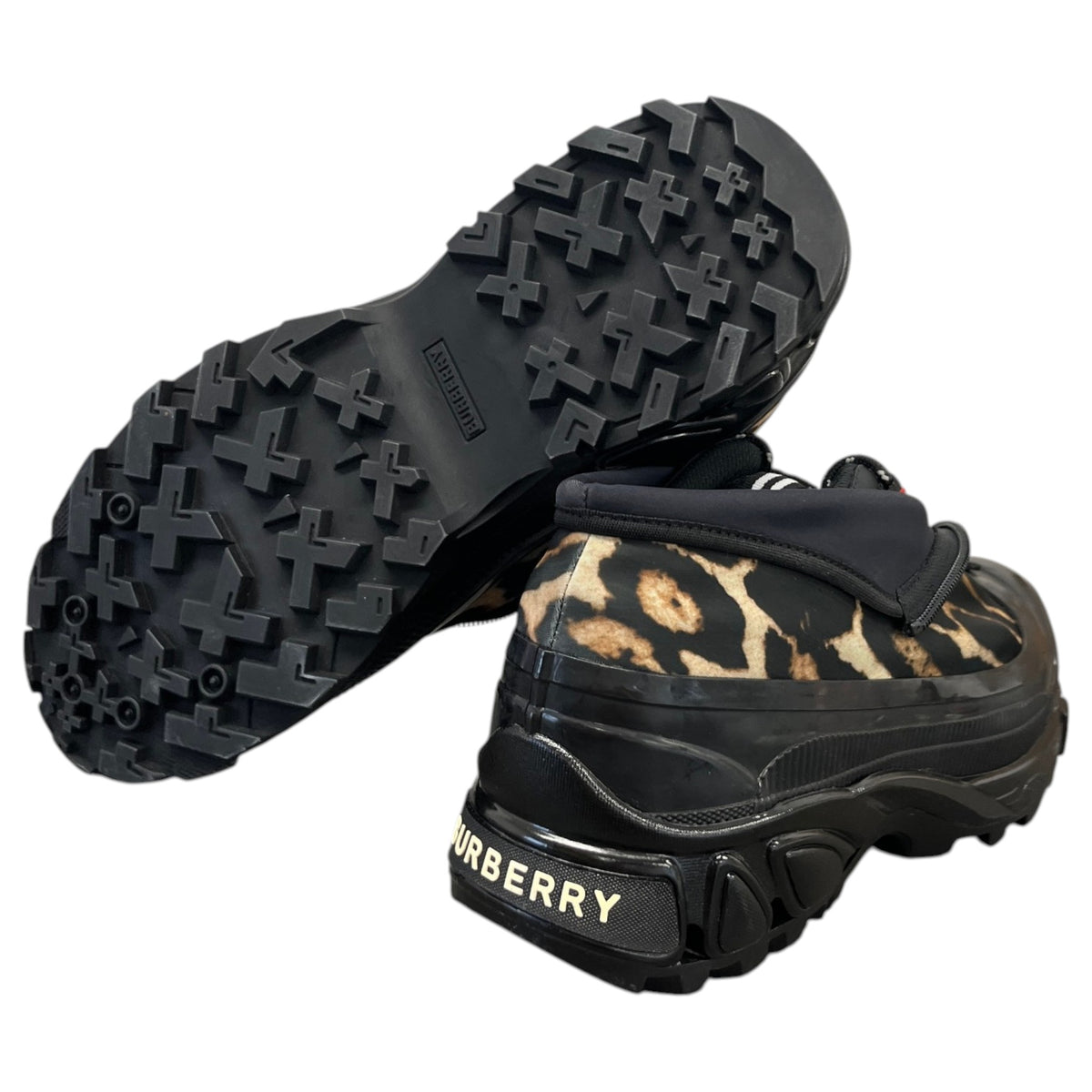Men's Leopard Print Arthur Low Trainers Black Size UK 8 / EU 42 - Photo 10