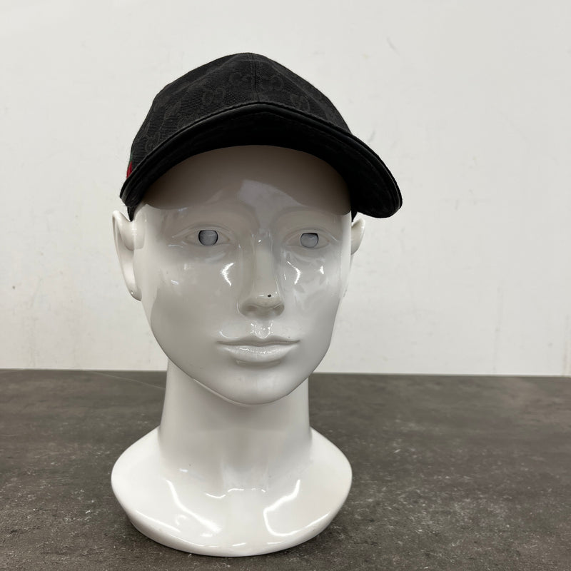 Men's Gg Supreme Web Cap Black Size S