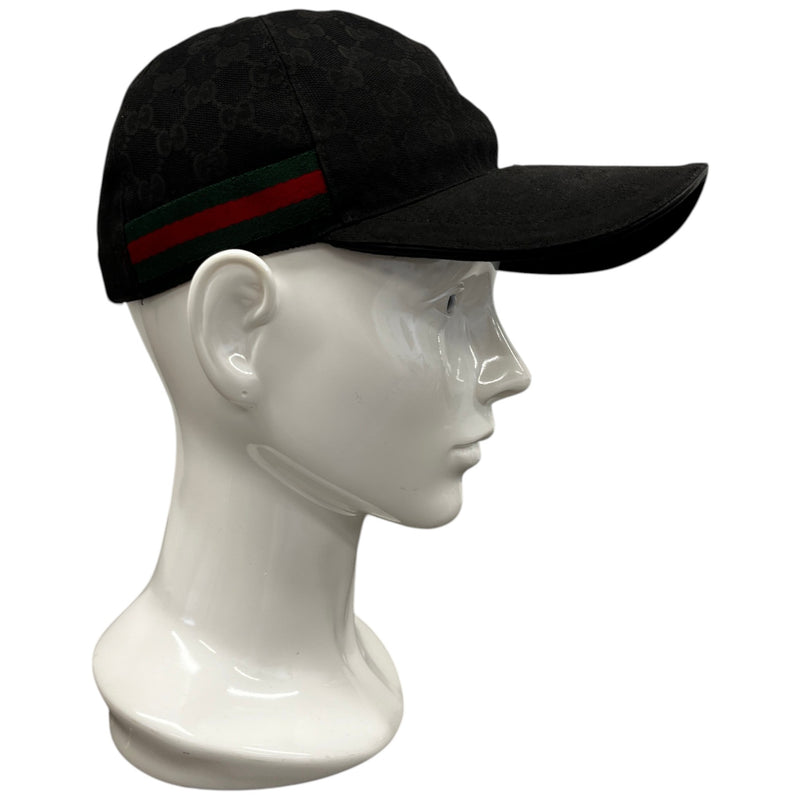 Men's Gg Supreme Web Cap Black Size S